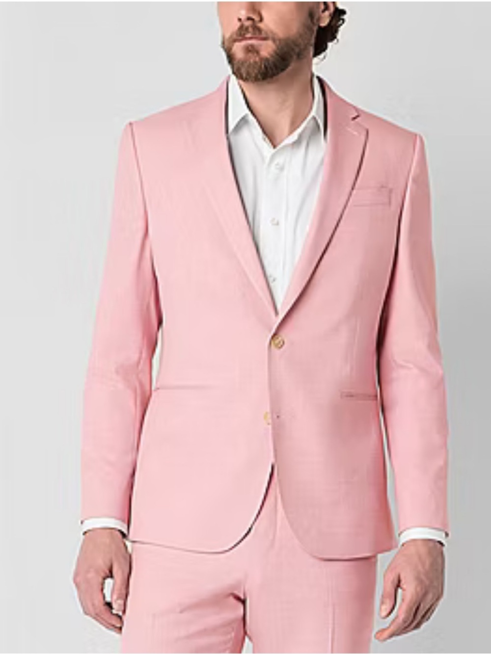 H&M Light Pink Two-Button Men's Suit Jacket